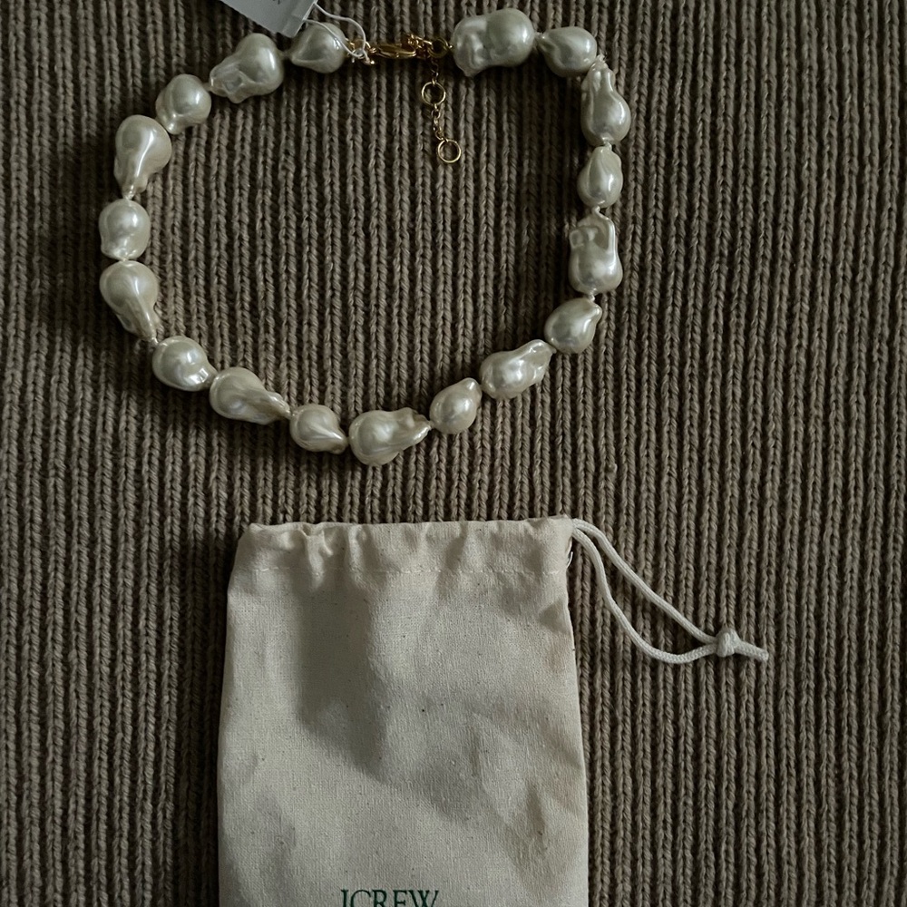 J. Crew White Pearl Baroque Necklace - Picture 9 of 11